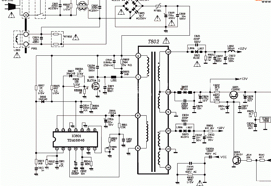 tcl电视机电路图